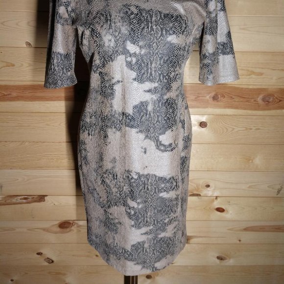 Carmen Marc Valvo Womens  Snake Print Dress Size L - Picture 2 of 9